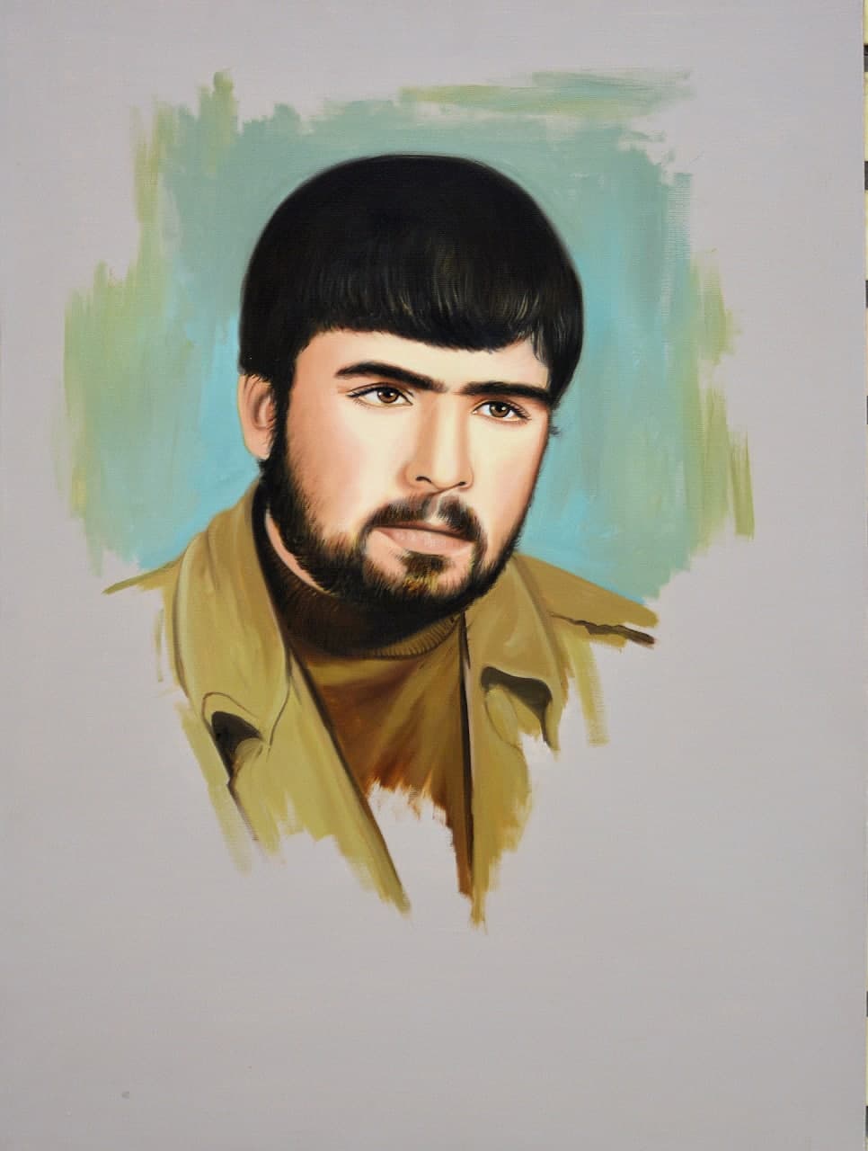 نقاشی چهره شهید قنبر سهرابی